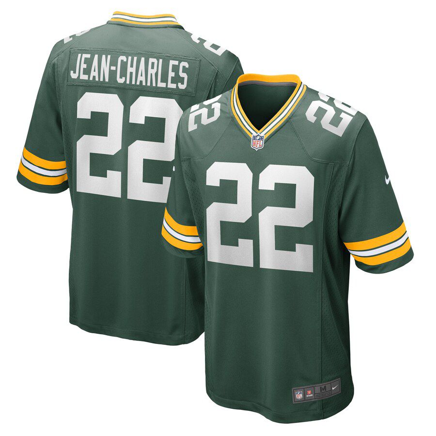 Men Green Bay Packers 22 Shemar Jean-Charles Nike Green Game Player NFL Jersey